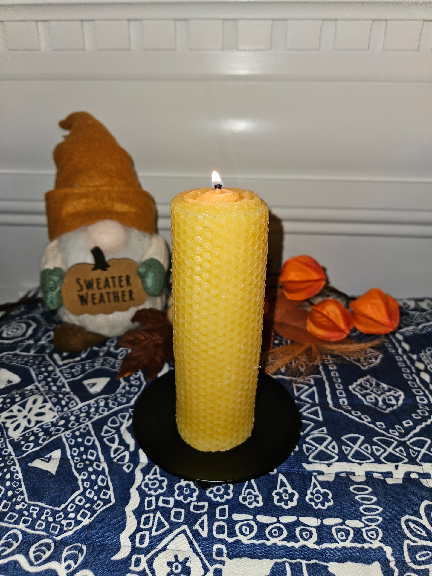 Beeswax pillar 12oz