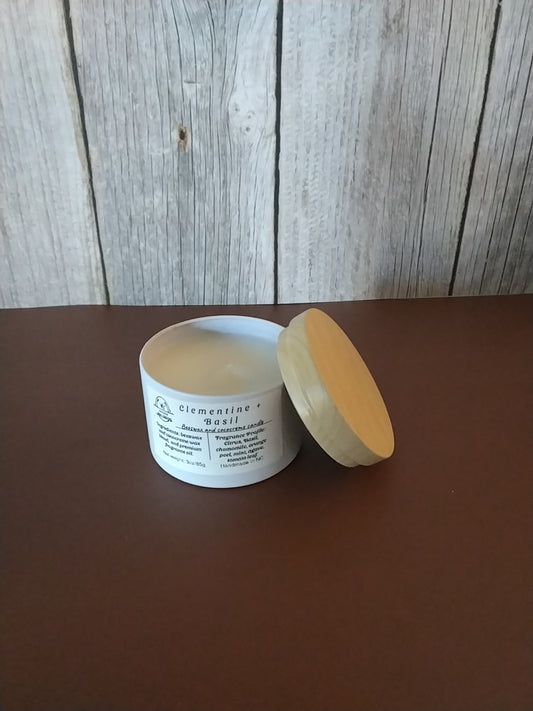 4oz Clemintine + Basil Candle