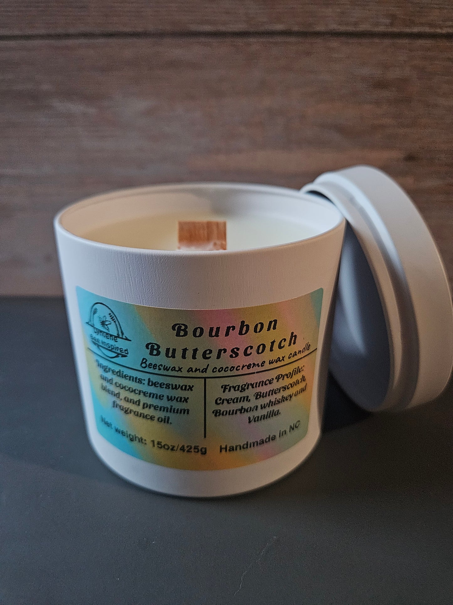 16oz candle Bourbon Butterscotch clearance