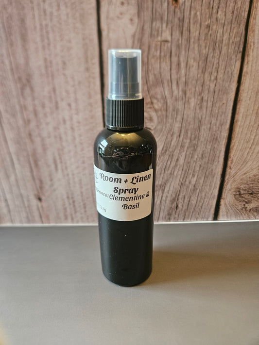 4oz Clementine & Basil Room + Linen Spray