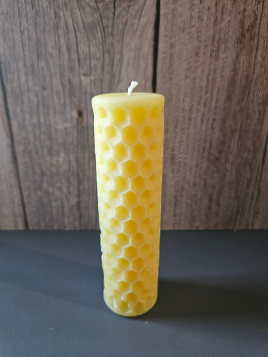 3oz Pure Beeswax mini Pillar
